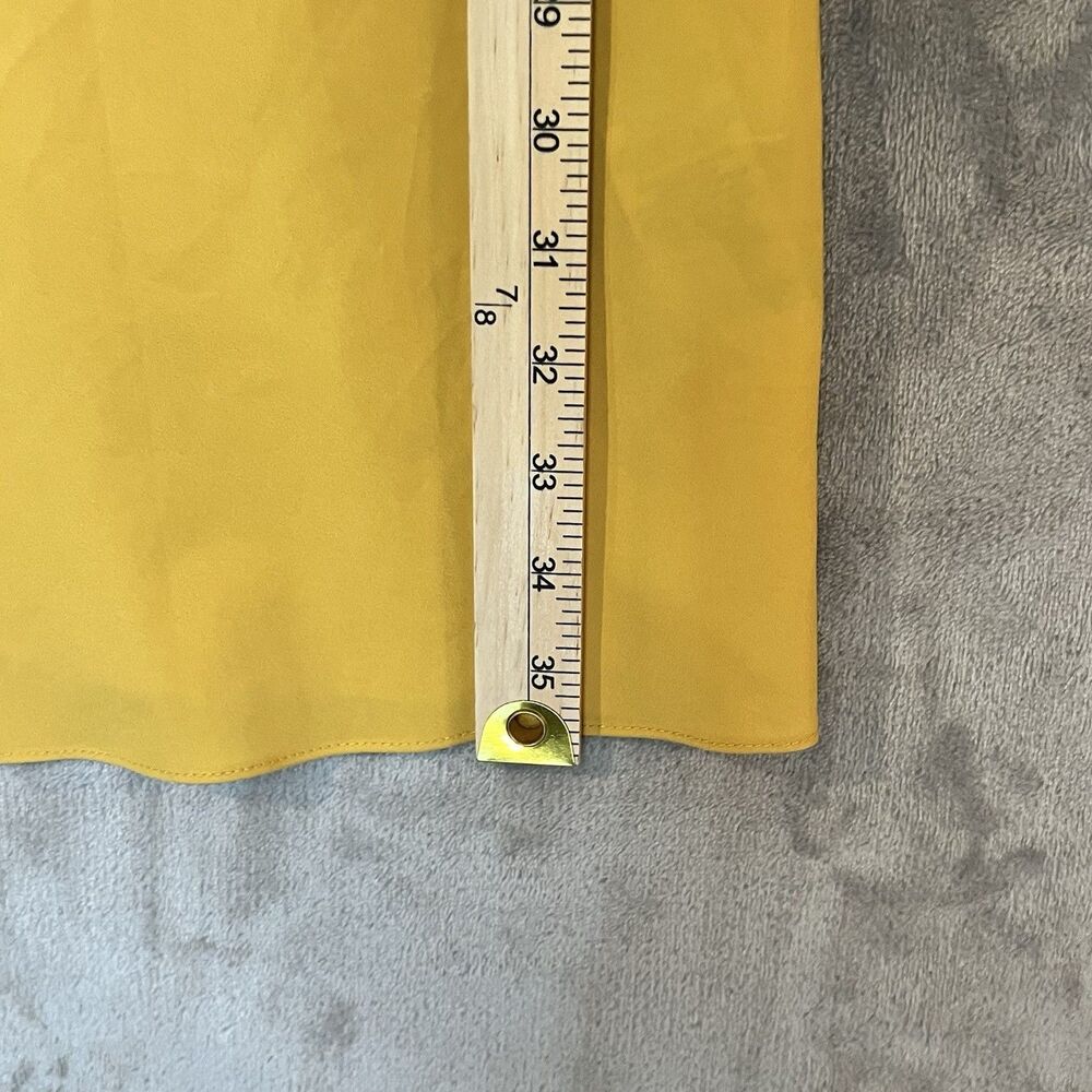 Nanette Lepore Mustard Yellow Lightweight Spaghetti Strap Slip Dress Women’s 6 - Picture 5 of 8